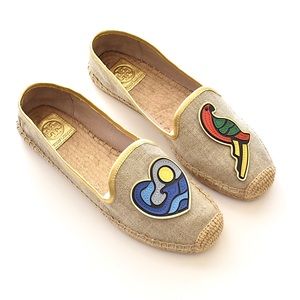 tory burch parrot espadrille